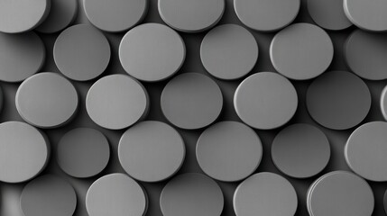 Smooth gray spheres arranged in a grid, clean geometry