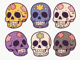 Vibrant Sugar Skulls Collection
