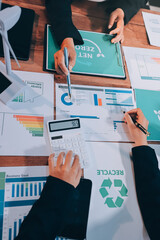Carbon offset price report CO2 emission. Future growth Net zero waste in ESG ethical SME office...