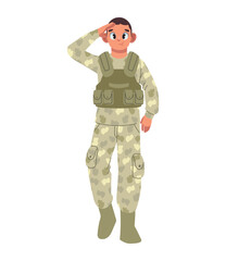 Fototapeta premium military officer saluting