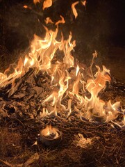 burning christmas tree