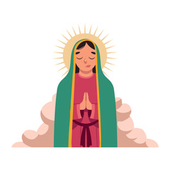 praying virgin of guadalupe