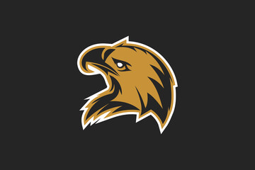 bald eagle icon Logo Vector Illustration. Suitable for business company, modern company, sport logo, etc.