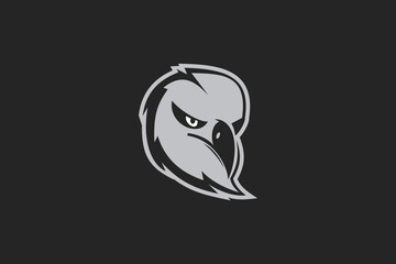 bald eagle icon Logo Vector Illustration. Suitable for business company, modern company, sport logo, etc.