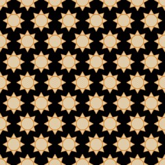 seamless abstract pattern with elements on blac background