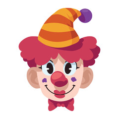 happy clown head cute