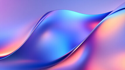 Abstract fluid gradient wave with blue pink orange color background