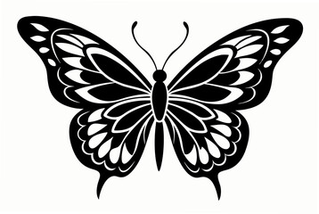 butterfly stencil  silhouette illustration