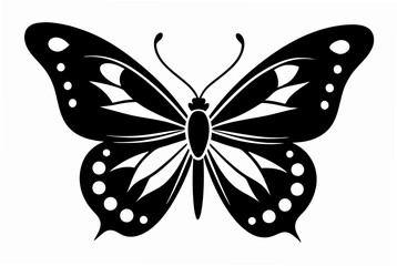 butterfly stencil  silhouette illustration