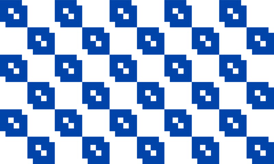 double diamond block, Seamless Background texture in geometric ornamental style, two tone blue block square checkerboard repeat pattern, replete image, design for fabric printing, star grid cross