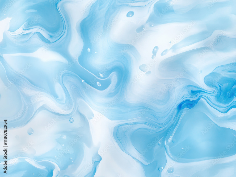 Aufkleber Soft blue abstract texture with flowing patterns and gentle waves. Ideal for backgrounds or artistic designs