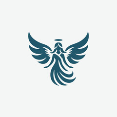 Fototapeta premium Iconic angel logo