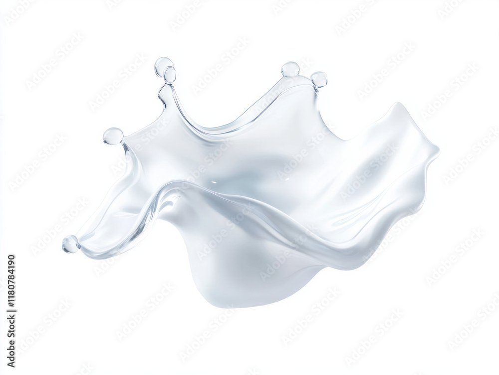 Aufkleber fluid splash of clear water creates elegant and dynamic shape