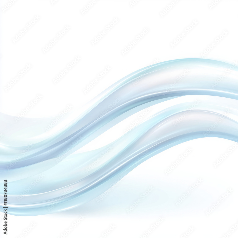Leinwandbilder Smooth flowing waves create serene and calming atmosphere in this abstract design