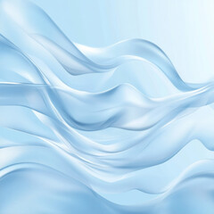 Fototapeta premium Soft blue waves create serene and calming atmosphere, perfect for backgrounds