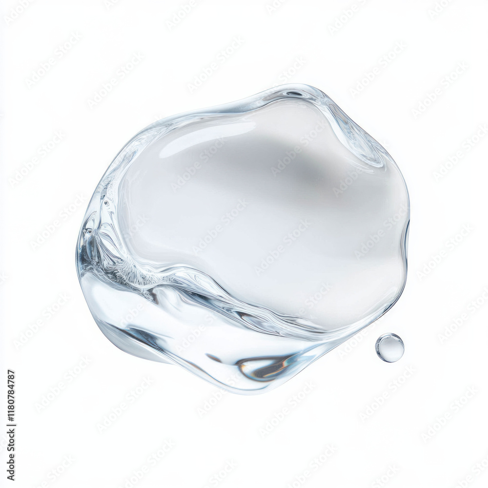 Poster clear liquid droplet with smooth texture and glossy surface