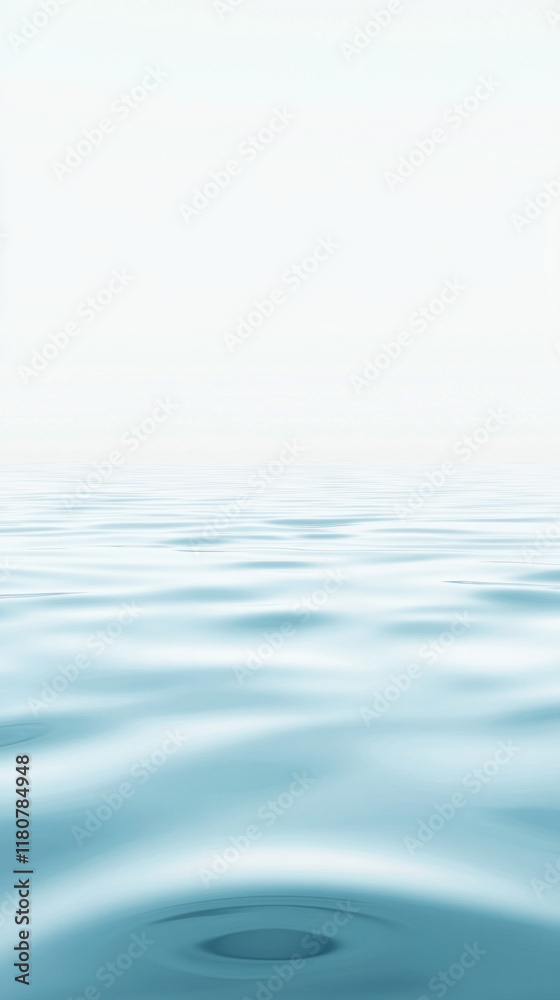 Poster calm water surface with gentle ripples reflecting soft light and tranquility