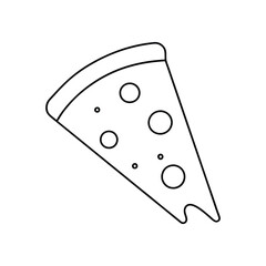 pizza slice on a white background