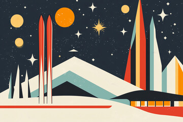 Midcentury Ski Resort