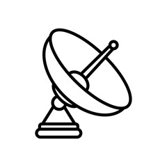 satellite dish icon vector, line style icon