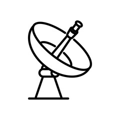 satellite dish icon vector, line style icon