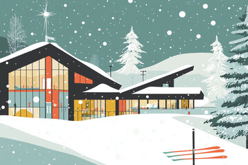 Midcentury Ski Resort