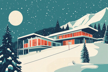 Midcentury Ski Resort