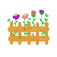 fence with flowers