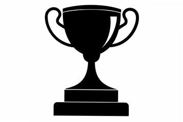 trophy silhouette vector illustration
