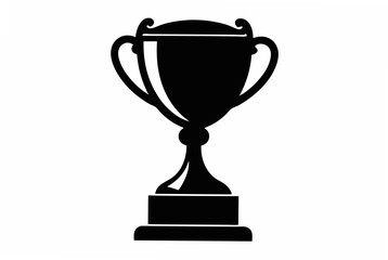 trophy silhouette vector illustration
