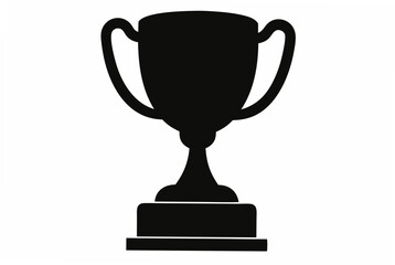 trophy silhouette vector illustration