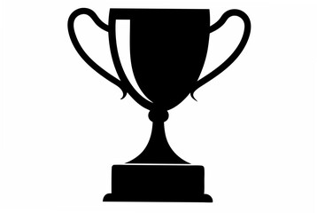 trophy silhouette vector illustration