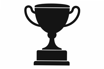 trophy silhouette vector illustration