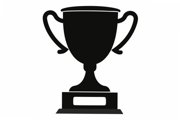 trophy silhouette vector illustration