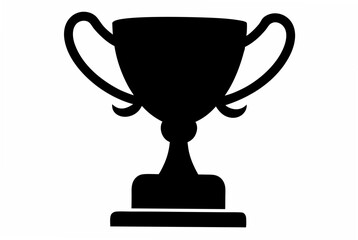 trophy silhouette vector illustration