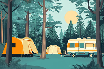 Midcentury Camping
