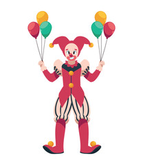 happy clown with balloons party