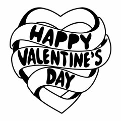 happy valentine's day vector art