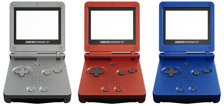 Game Boy Advance SP Handheld retro game Console - transparent PNG