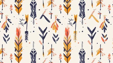 tribal arrow seamless pattern wallpaper