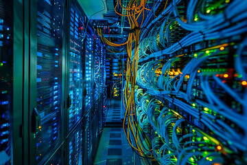 The Luminous Heart of Technology: A Detailed Insight into an Advanced IT Server Room
