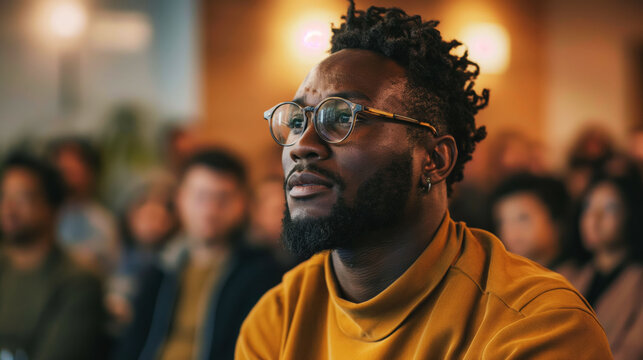 Presenter engages audience in a vibrant conference room during an informative session on industry trends