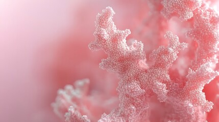 Abstract Pink Coral Structure with Intricate Network