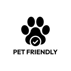 Pet Friendly icon set. Pet Friendly logo, label, sign, badge, symbol, banner, line, flat vector, isolated illustration. Pet Friendly label for product packaging design. Dogs and cats allowed sign.