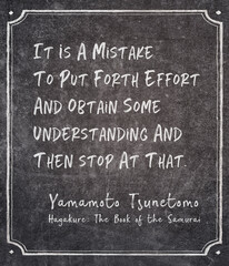 stop mistake Yamamoto Tsunetomo quote