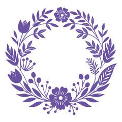 hand-drawn vintage floral logo elements with botanical wreaths and frames