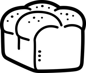 Brioche doodle vector icon and illustration