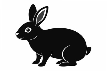 bunny  silhouette vector illustration