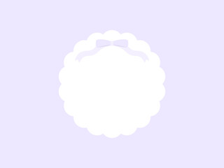 4:3 くすみパープルなシンプルガーリーリボンフレーム⭐︎