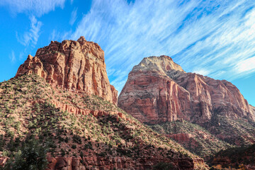 Zion national park mountain landscape